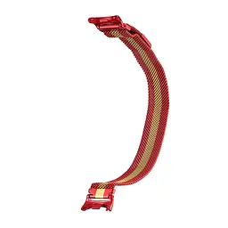 Ремінець Міланська Петля Mi Band 8/9/10 Red/Gold (26)