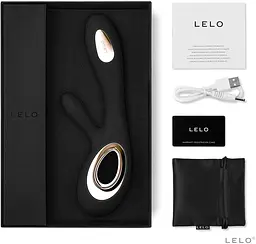 Вібратор-кролик Lelo Soraya Wave Шикарний, 21.8х4.6 см чорний - мініатюра 5