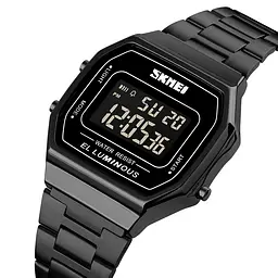 Наручний годинник чоловічий 1647BK Black Skmei acs0030657 - мініатюра 3