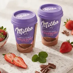 Молочний коктейль Milka Chocolate Milk Strawberry Flavour 220 мл - мініатюра 3