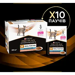 Набір вологого корму для котів Purina Pro Plan Veterinary Diets NF Renal Function Advanced Care з лососем 850 г (10 шт. x 85 г) (12278452) - мініатюра 12