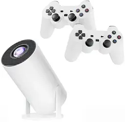 Проєктор із джойстиками Wireless M300 (HY 300) MAX Game Projector 2 in 1, Білий, домашній проєктор із іграми - мініатюра 3