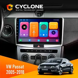 Штатна магнітола VW Passat (B6, B7) 2005-2014, CC 2012-2018 Cyclone C10-001 2x32 CPL Cyclone (НФ-00004580)