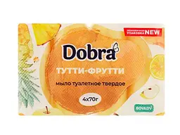 Мило DOBRA туалетне Тутті-Фрутті 4x70г