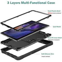Чохол Hybrid Arm Defender Lenovo Tab 10.1 2025 TB311XU TB311FU Чорний - мініатюра 3