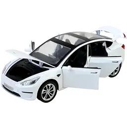 Колекційна металева модель автомобіля Автопром Tesla Model 3 з інерцією, світлом та звуком 1:24 - мініатюра 9