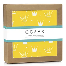 Пелюшка багаторазова Cosas непромокаюча Yellow Crown 70х120 см, жовта
