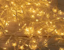 Новорічна тепла біла лед гірлянда 16 м Xmas LED 400 WW-1, новорічна лед гірлянда на ялинку (ST) - мініатюра 4