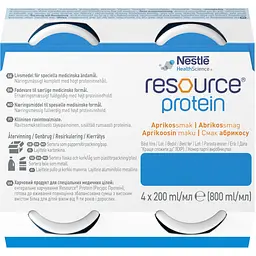 Готова молочна суміш Nestle Resource Protein Ресурс Протеїн, зі смаком абрикосу, 800 мл (4 шт по 200 мл) - мініатюра 8