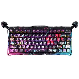 GravaStar Клавіатура механічна Mercury V75 Pro 80keys, Magnetic Jade Gaming, 8K, USB-A, RGB, Neon Graffiti