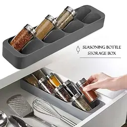 Кухонний органайзер для зберігання спецій 39,5х10х4.5 см, Kitchen Master Сірий 87366 - мініатюра 7