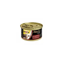 Вологий корм для кішок GimCat Shiny Cat 70 г (курка, креветки та солод)