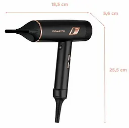 Фен Rowenta Ultimate Experience Maestria, 2000Вт, 3 режими, дифузор, кейс для зберігання, іоніз-я, хол. обдув, чорний - мініатюра 7