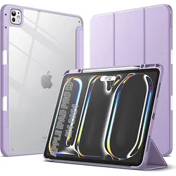 Чохол-книжка BeCover Soft Edge TPU з кріпленням Apple Pencil для Apple iPad Pro 13 M4 2024 Пурпуровий (711719)