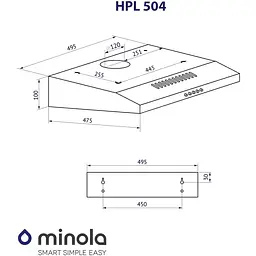 Витяжка пласка Minola HPL 504 I - мініатюра 8