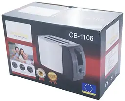 Тостер Crownberg CB-1106 750 Вт • Горизонтальний побутовий тостер на 2 тости - мініатюра 2