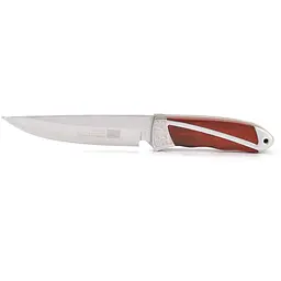 Ніж для кемпінгу SC-8118, Steel + brown wood, Чохол