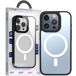 TPU+PC чохол Blueo Skin Friendly Frosted with MagSafe для Apple iPhone 15 Pro Max (6.7) Чорний / Black - мініатюра 2
