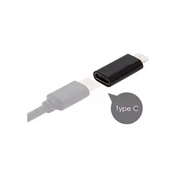 Перехідник Lapara Micro USB Male to USB 3.1 Type-C Female black (LA-MaleMicroUSB-TypeC-Female black) - мініатюра 2