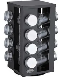 Набір для спецій Peterhof PH-12869 black (17 предметів)