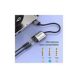 Звукова плата USB AM to 2x3.5mm F 0.15m gray Vention (CDKHB) - мініатюра 3