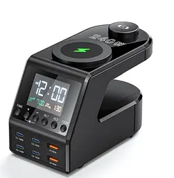 Док-станція No Brand H688 240W LCD 4хType-C + 2хUSB Чорний (2888047010)