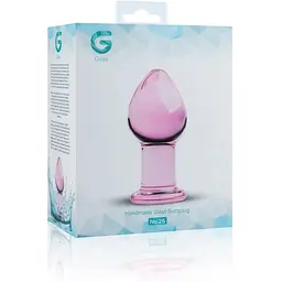 Рожева анальна пробка зі скла Gildo Pink Glass ButtPlug - мініатюра 4