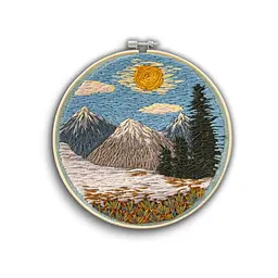 Набір для вишивки гладдю Тиша високих гір Brushme EMBR005 Різнокольоровий shop (9995482470049)