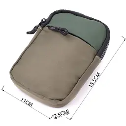 Невелика слінг сумка для подорожей із якісного текстилю Vintage 22871 зелена - мініатюра 7