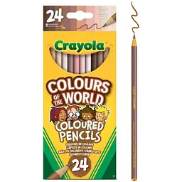 Набір кольорових олівців Crayola Colours of the World 24 шт. (68-4607) - мініатюра 2