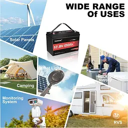Акумулятор Dumfume LiFePO4 12V (12.8V/100Ah/1280Wh) (Dumfume-12,8V/100Ah) [164634] - мініатюра 8