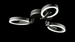 Стельова світлодіодна люстра Splendid Ray L77046/3 ​​LED (grey), сірий, 30 Вт, від 6-15 м² - мініатюра 2