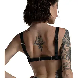 Ліф з натуральної шкіри Feral Feelings - Bikini Top Black - мініатюра 3