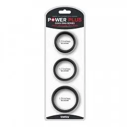 Ерекційні кільця Power Plus Soft Silicone Pro Ring чорні