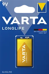 Батарейка Varta Longlife 6LR61 Bli 1 Alkaline, 1 шт. (4122101411)