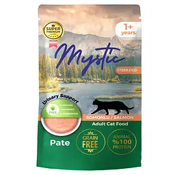 Вологий корм Hermos Mystic Паштет для котів стерилізованих з лососем 85 г