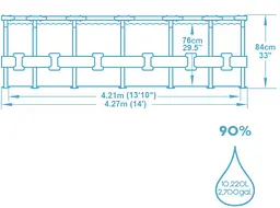 Басейн вуличний Bestway Pool 427x84 56595 з фільтром та насосом - мініатюра 8