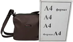 Сумка жіноча Borsacomoda темно-коричнева, шкіряна, 25x20x9 см, два відділення - мініатюра 10