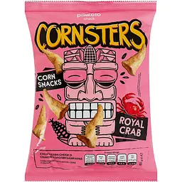 Снеки Cornsters кукурудзяні зі смаком королівський краб 60 г