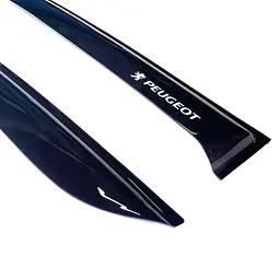 Дефлектори вікон ветровики для Peugeot Partner II 2008-2018 Скотч 3M 2 шт Voron Glass - мініатюра 4