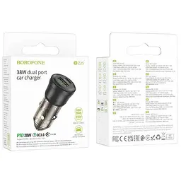 АЗП Borofone BZ25 Journey PD38W (1C/1A) Transparent black - мініатюра 3