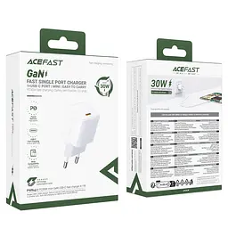 Зарядний пристрій ACEFAST A118 PD30W mini GaN USB-C fast charger - мініатюра 3