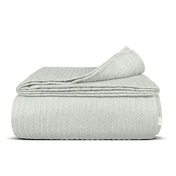 Плед-покривало Cosas Pistachio Knitted Braid косичка 200х220 см фісташковий (Blanket_35Pistachio_KnittedBraid_200x220)