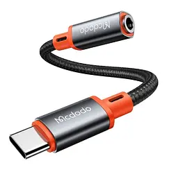 Кабель McDodo Castle Series Type-C to 3.5mm Female Cable 11cm CA-7561 Black