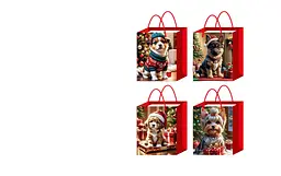 Різдвяний подарунковий пакет 32x26x12 см HM-B44133