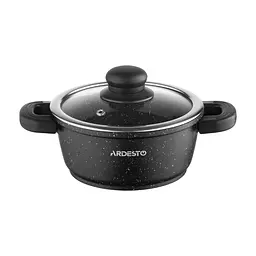 Каструля ARDESTO Gemini Anzio, 1.2л, алюміній, чорний (AR2412GE)