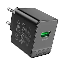 Мережевий зарядний пристрій Borofone BAS12A Erudite single port QC3.0 charger Чорний