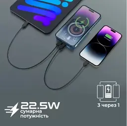 Повербанк Promate TransPack-5 5000 mAh 22.5W Blue (transpack-5.blue) - мініатюра 3
