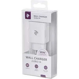 Мережевий зарядний пристрій 2Е Wall Charger 2xUSB 2.1A White - мініатюра 4