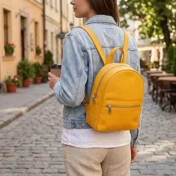 Практичний жіночий рюкзак Shvigel 16306 жовтий - мініатюра 2